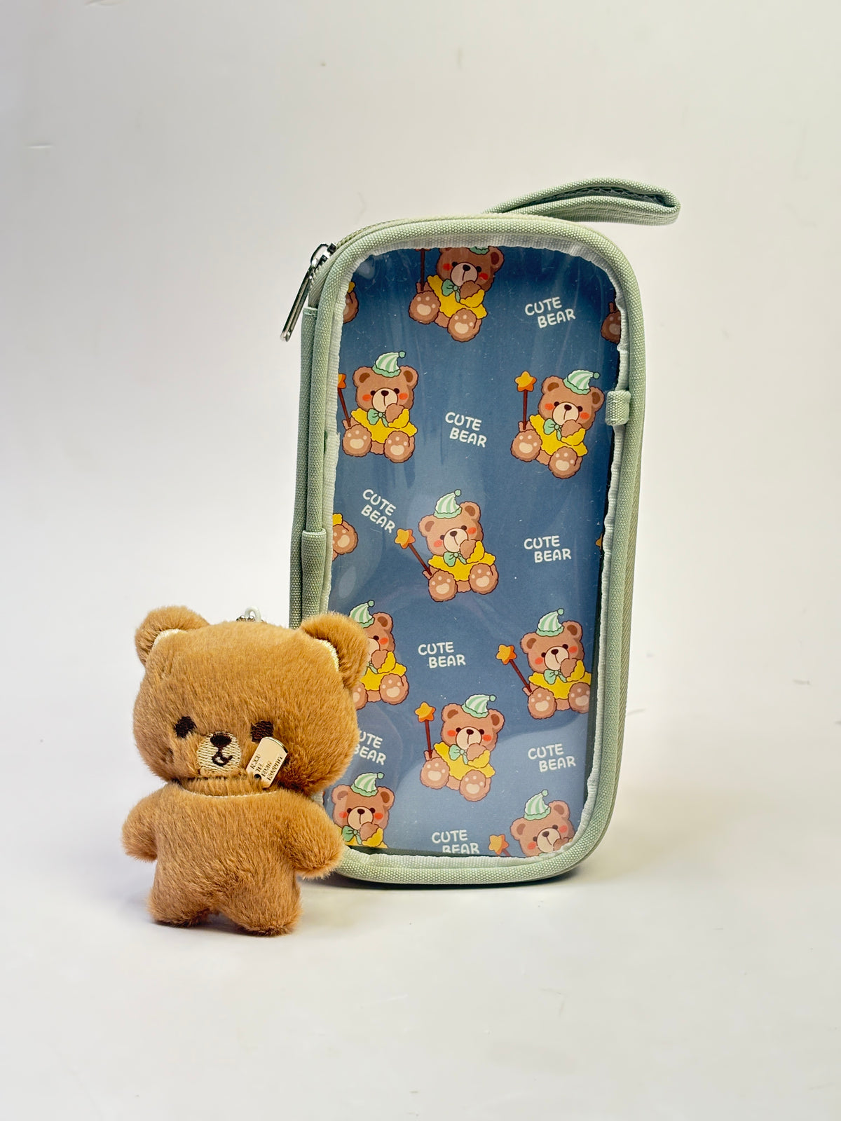 Teddy plush toy pouch