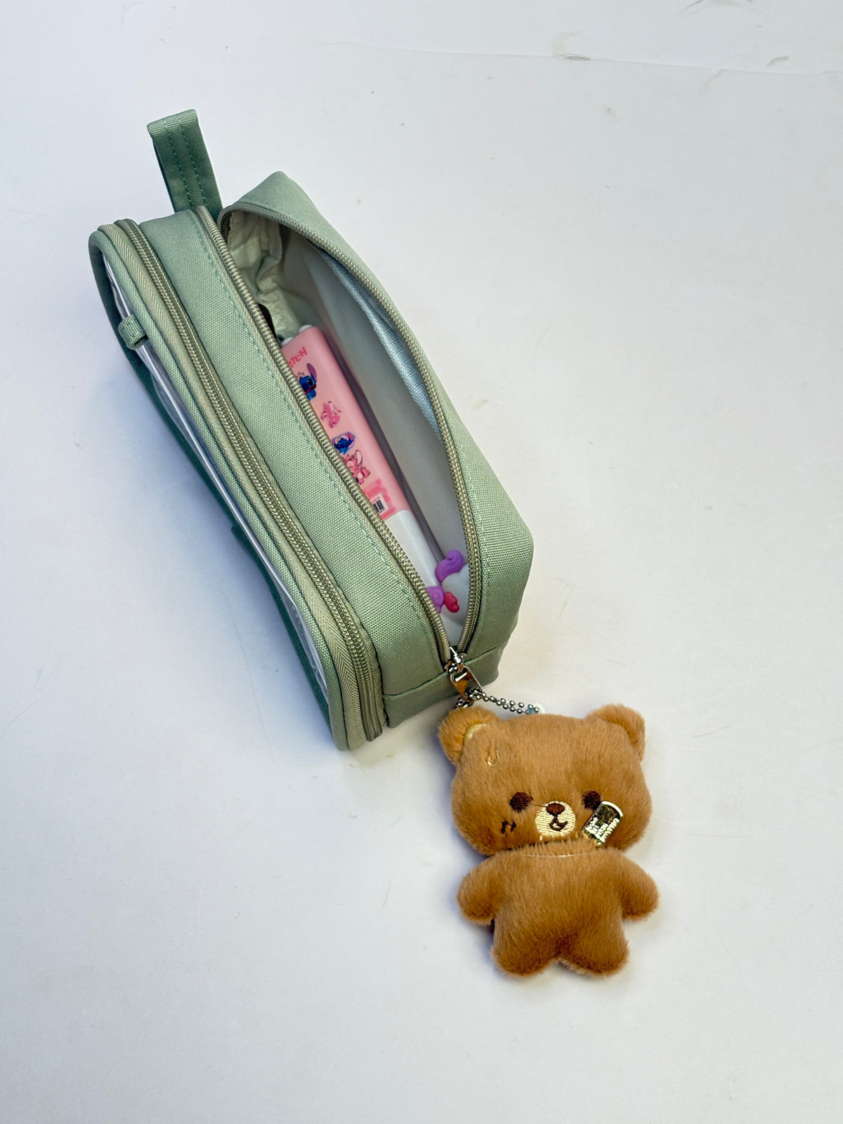 Teddy plush toy pouch