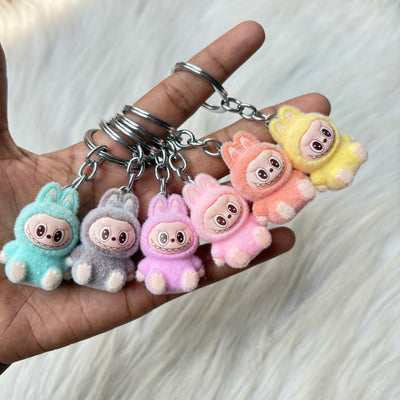 Labubu fur premium quality keychain random