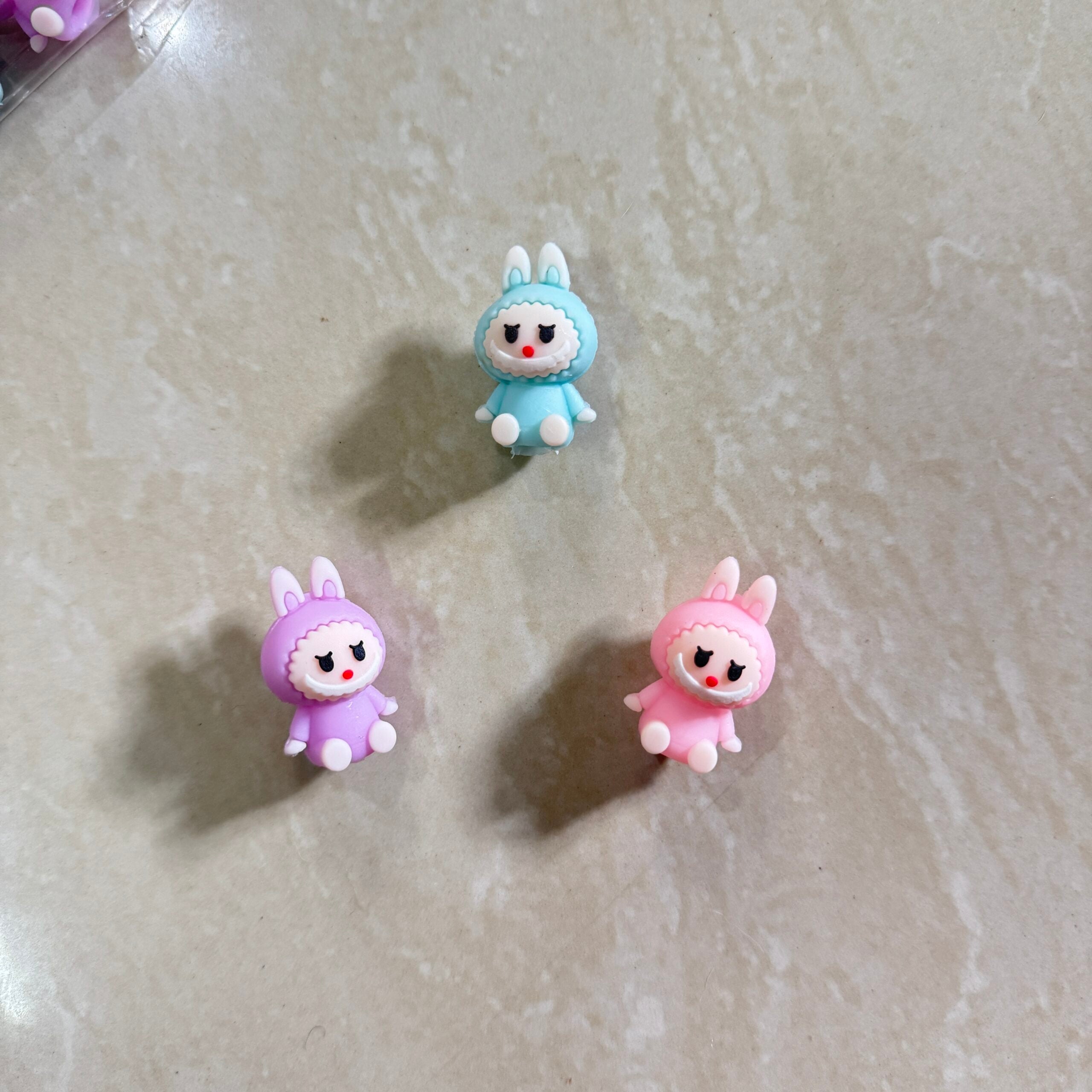 Labubu erasers and pencil topper (set of 3)