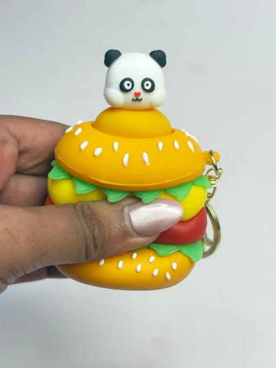 Premium pop-up burger keychain