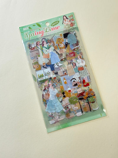 Spring lime stickers