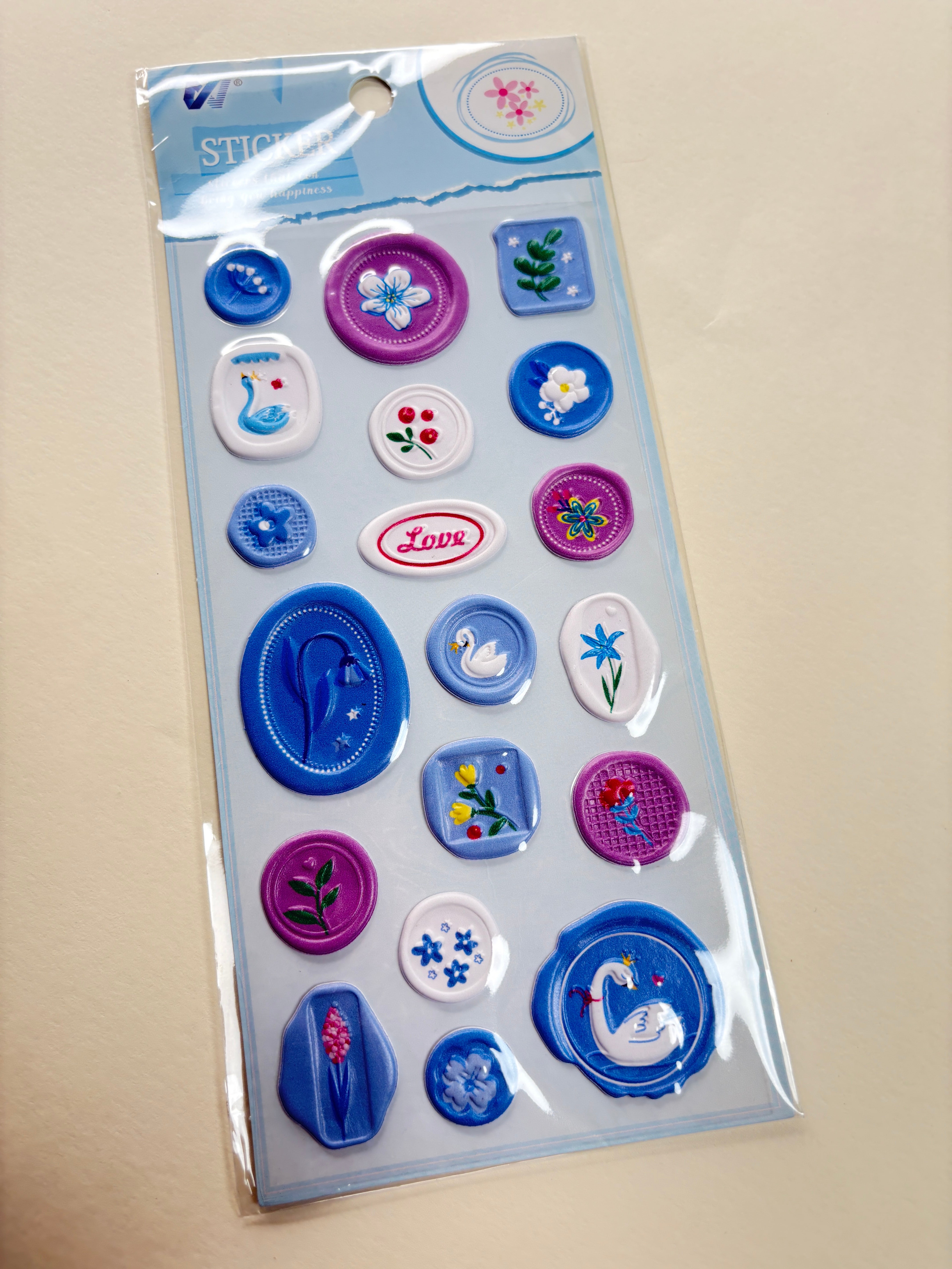 Wax stamp sticker