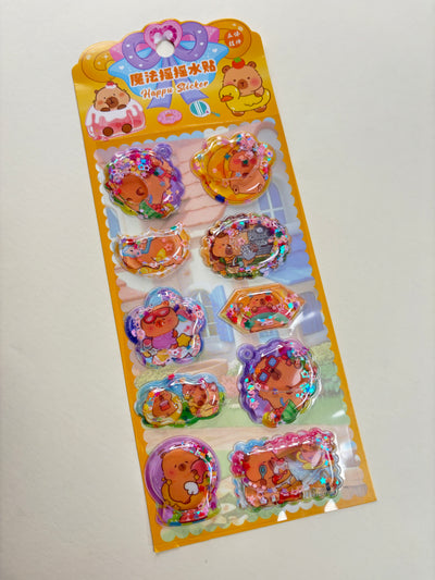 Capybara water sticker