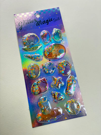 Glitter magic sticker