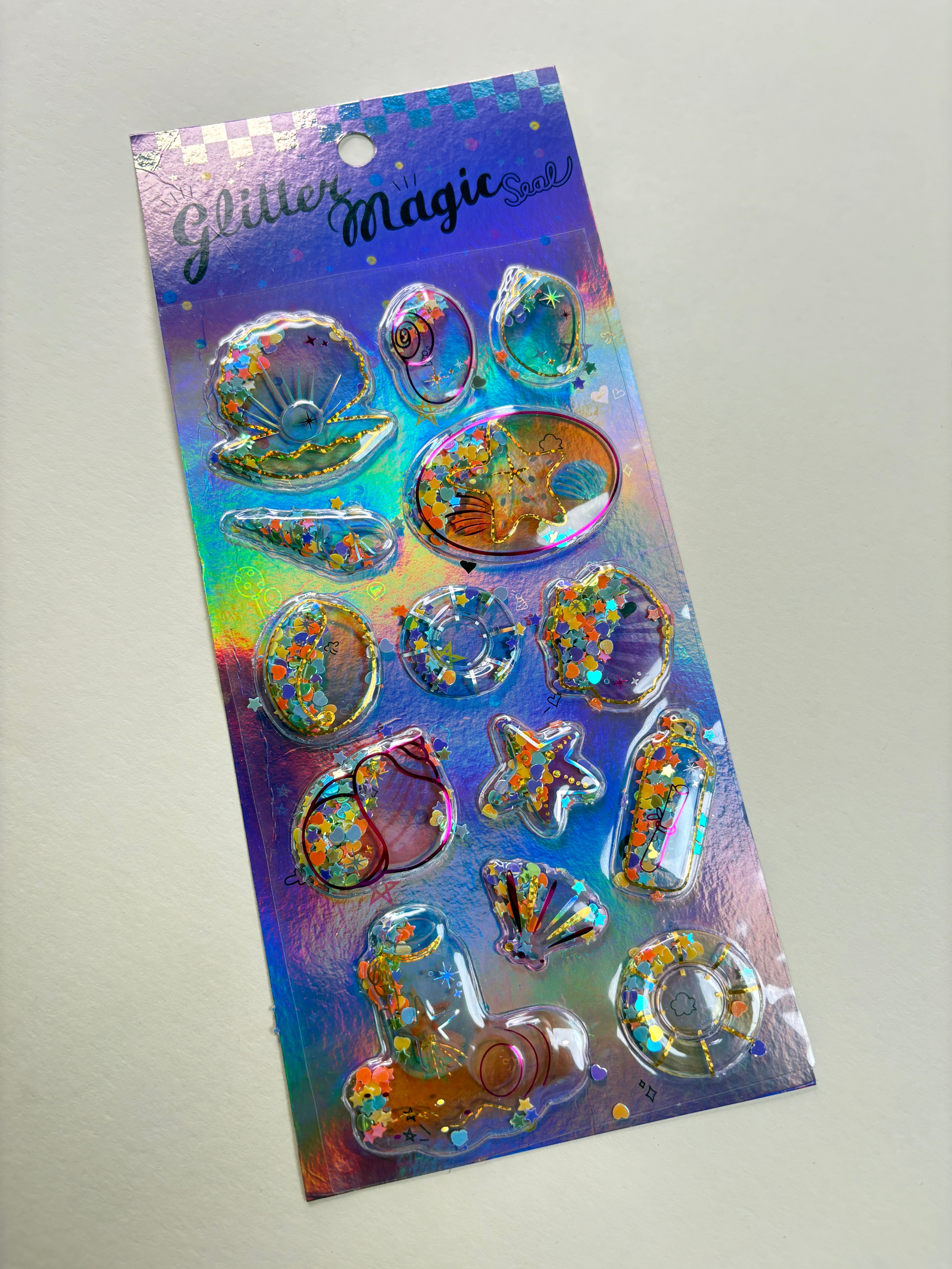 Glitter magic sticker