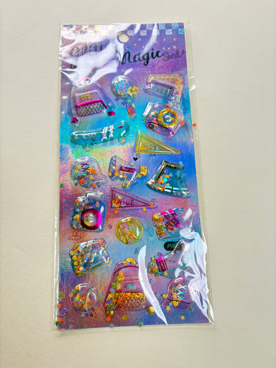 Glitter magic sticker