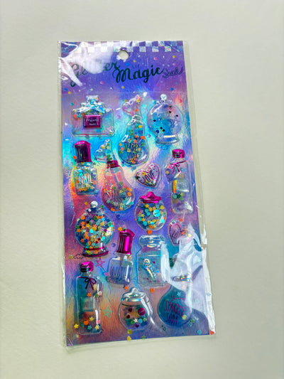 Glitter magic sticker
