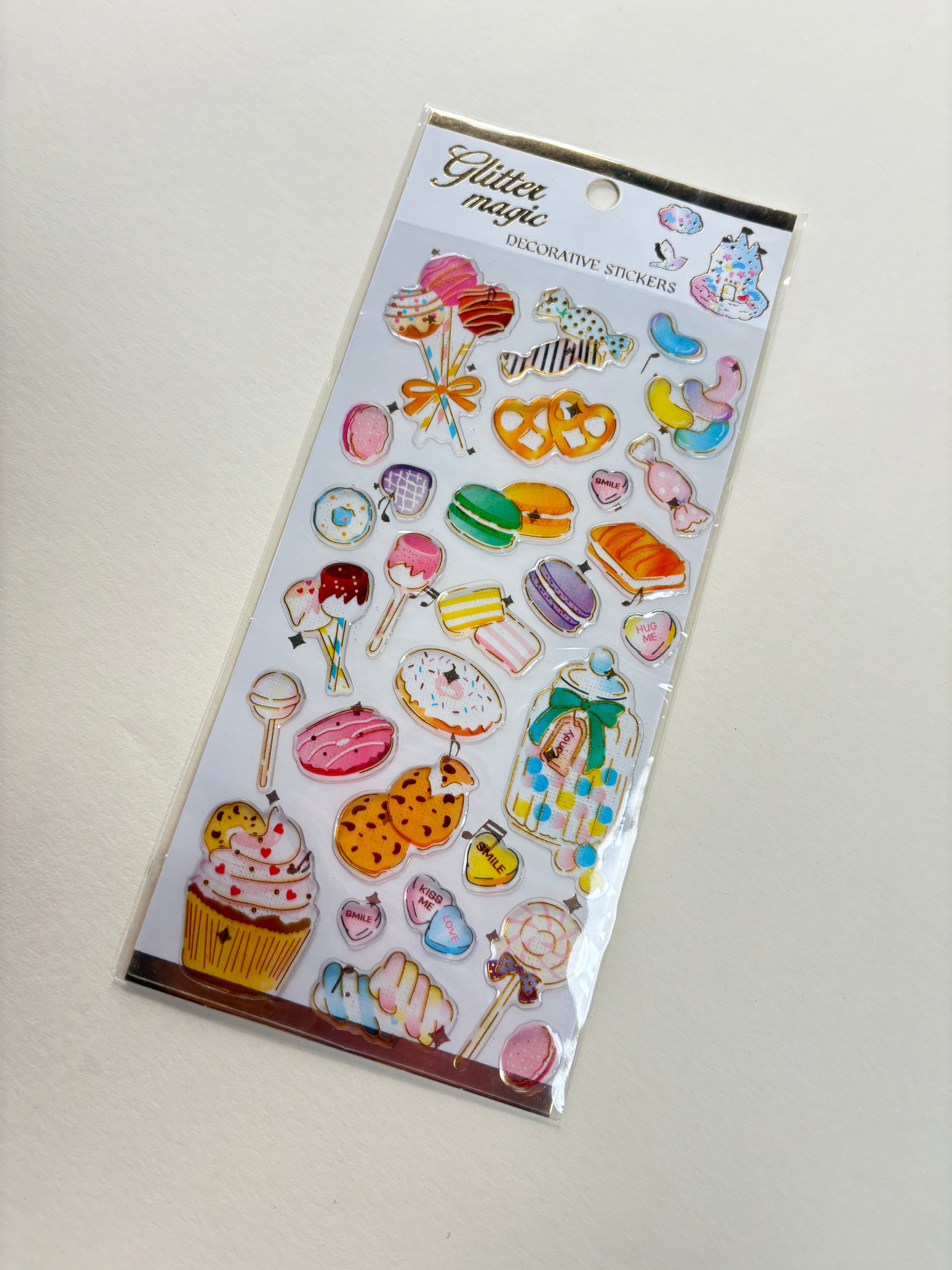 Glitter magic sticker