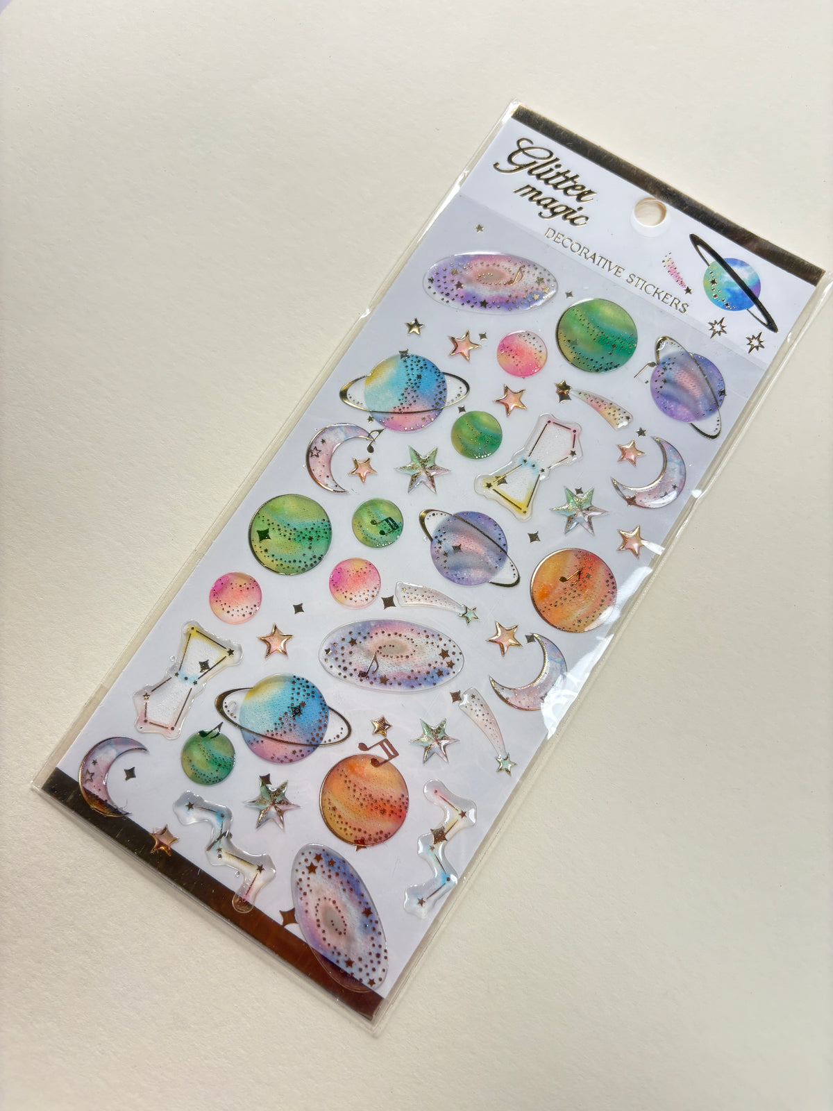 Glitter magic sticker