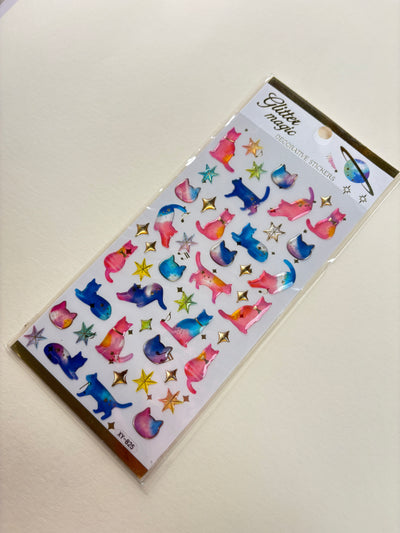 Glitter magic sticker