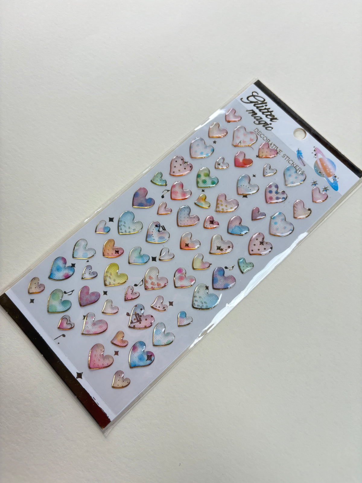 Glitter magic sticker