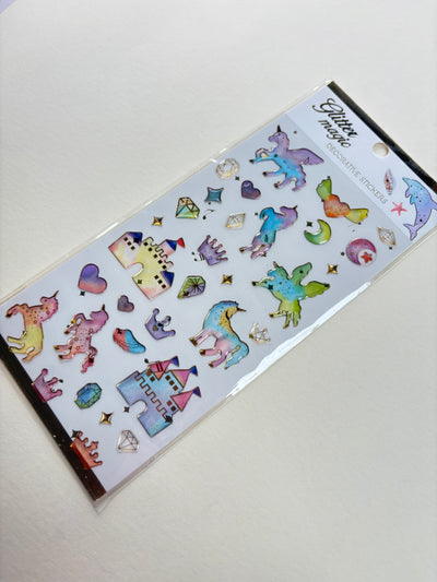 Glitter magic sticker