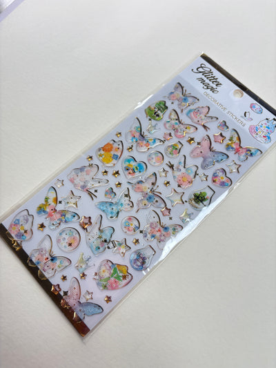 Glitter magic sticker