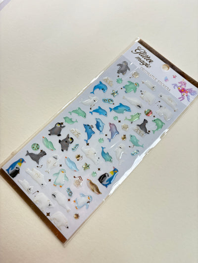 Glitter magic sticker