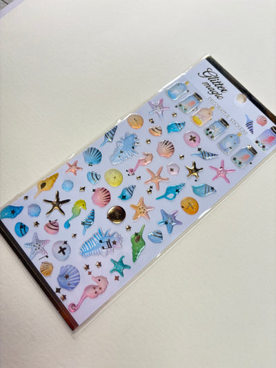 Glitter magic sticker