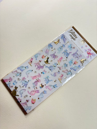 Glitter magic sticker