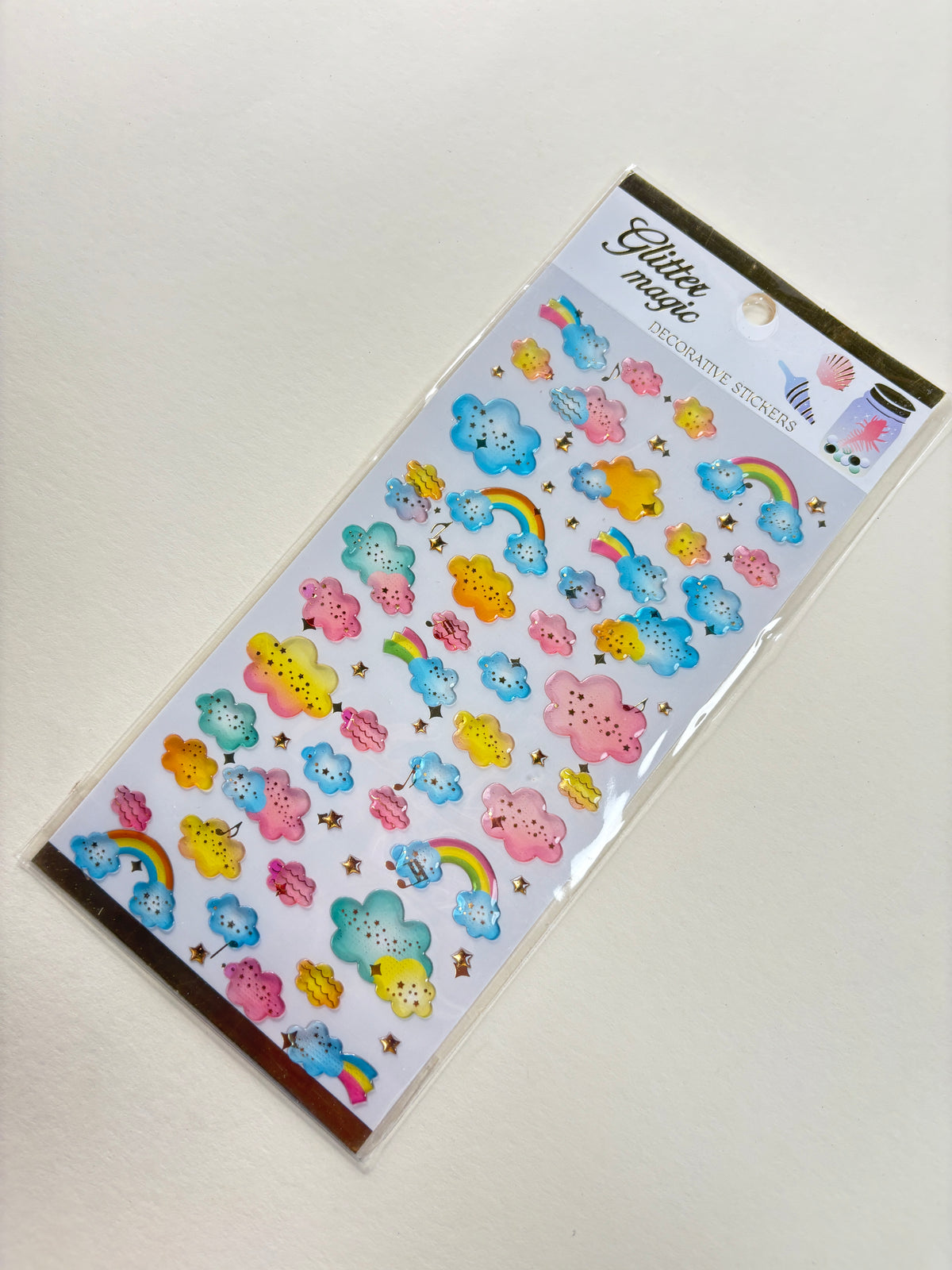 Glitter magic sticker