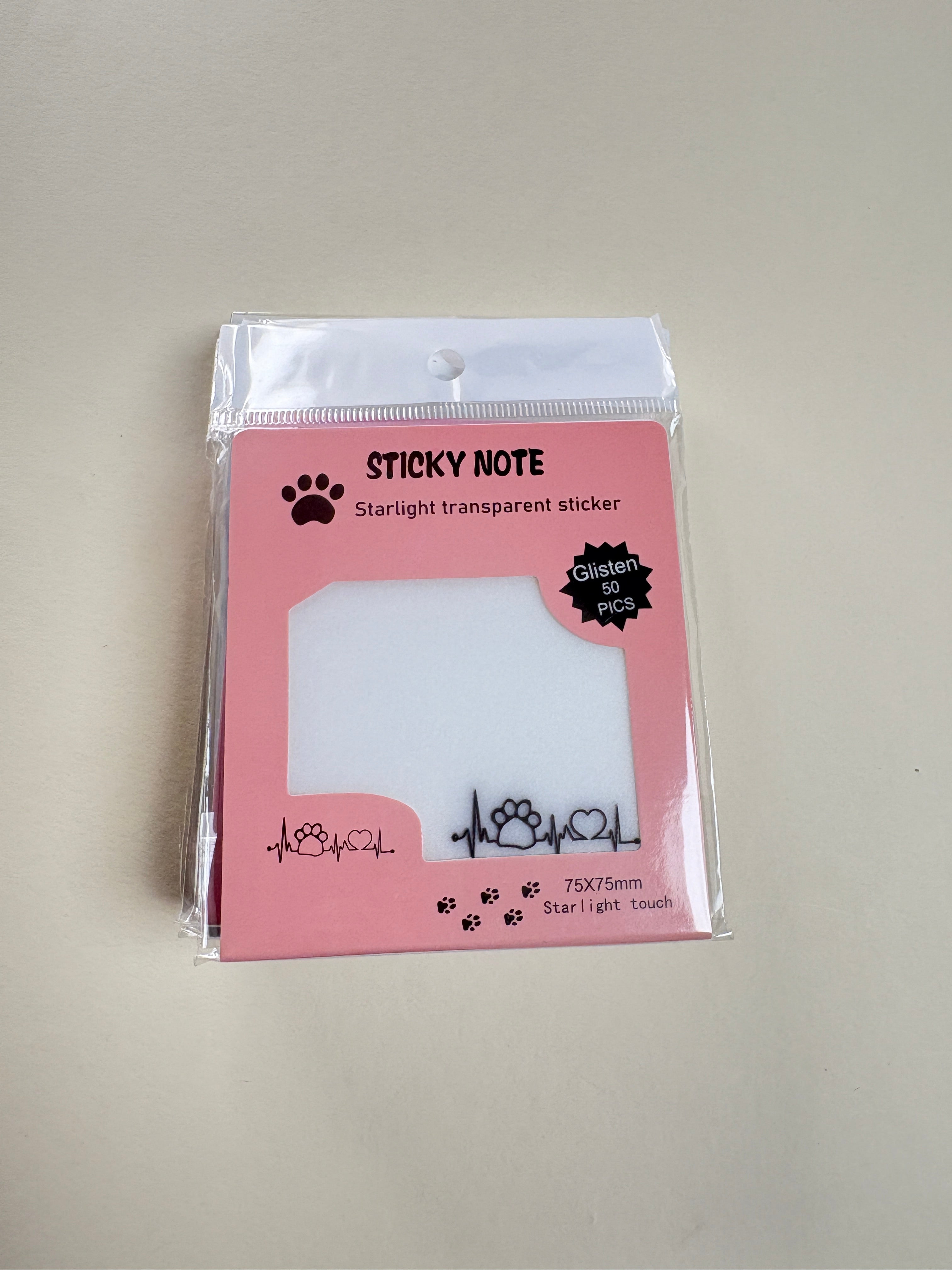 Paw sticky note