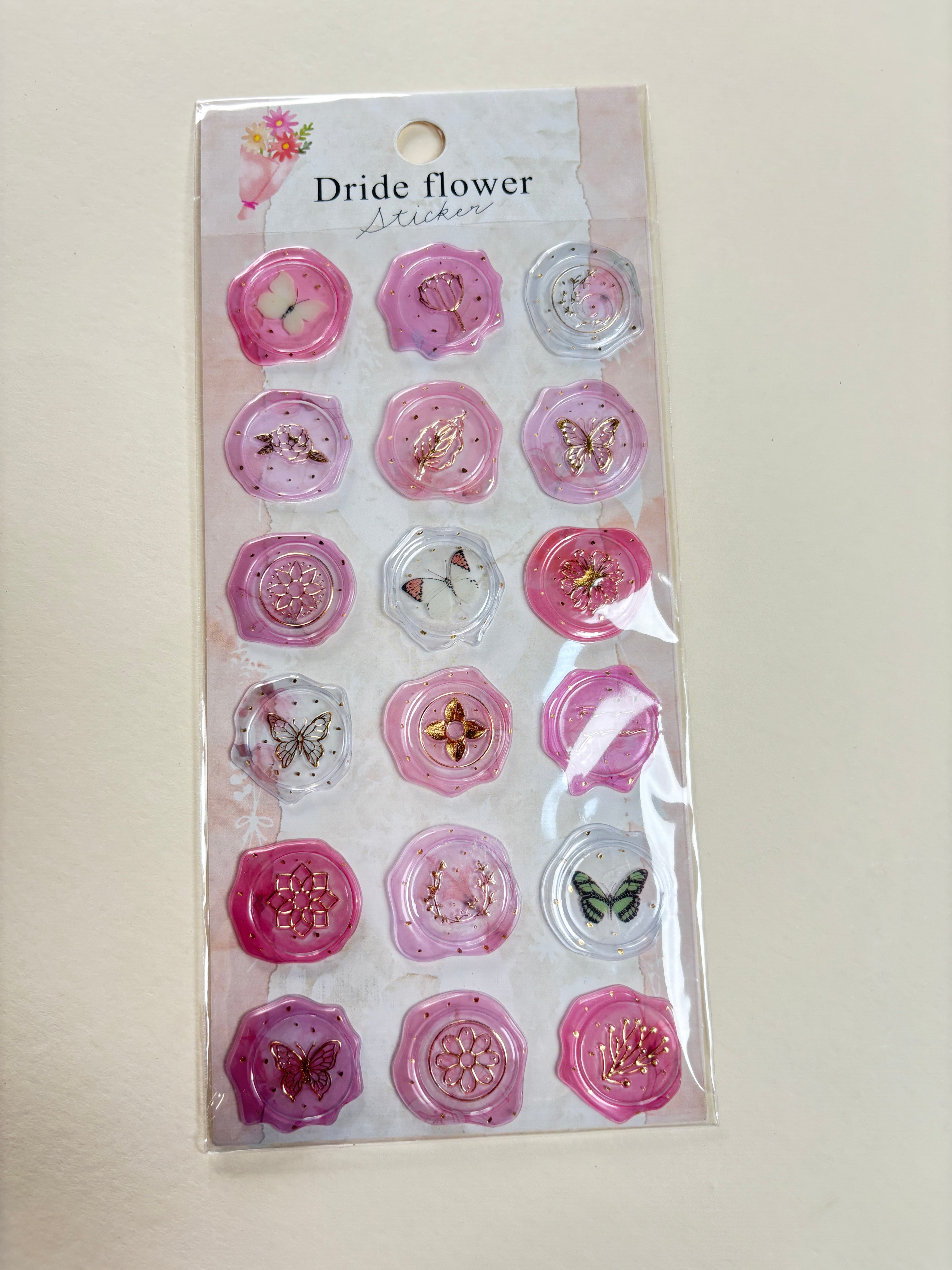 Deride flower sticker
