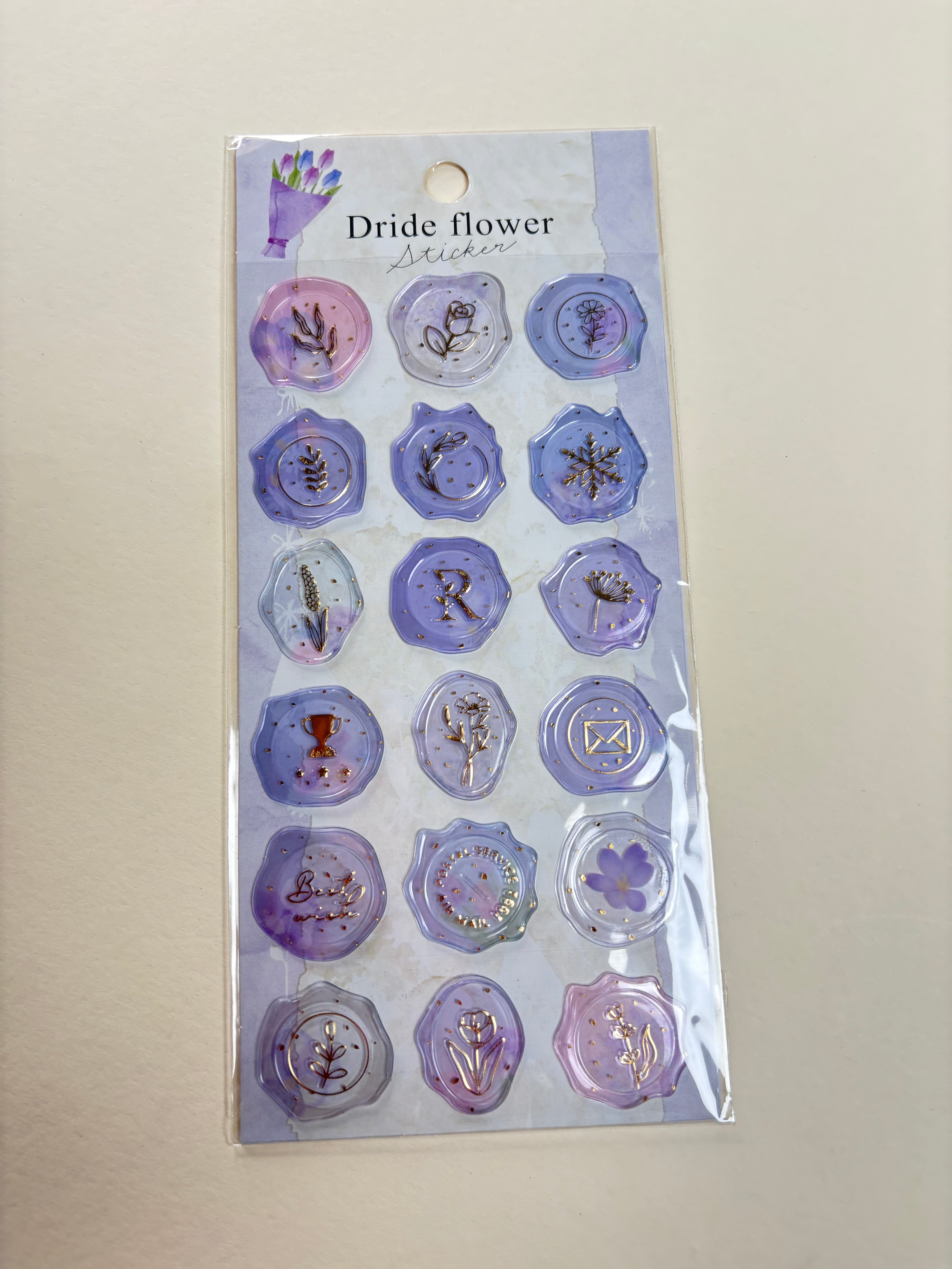 Deride flower sticker