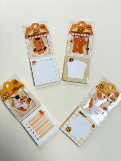 Sticky notes plus book mark