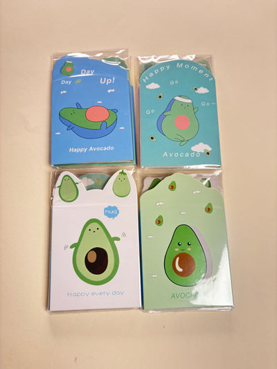Happy avocado sticky note