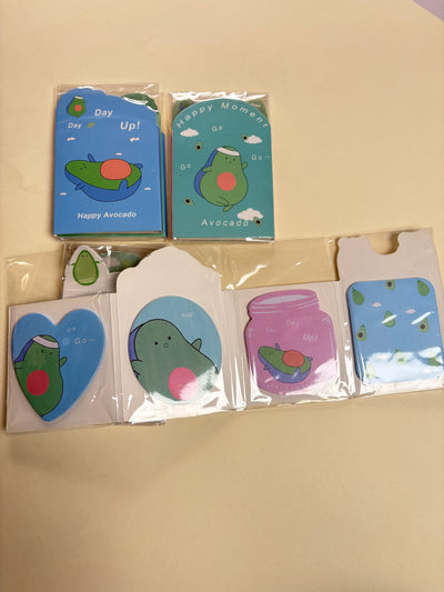 Happy avocado sticky note