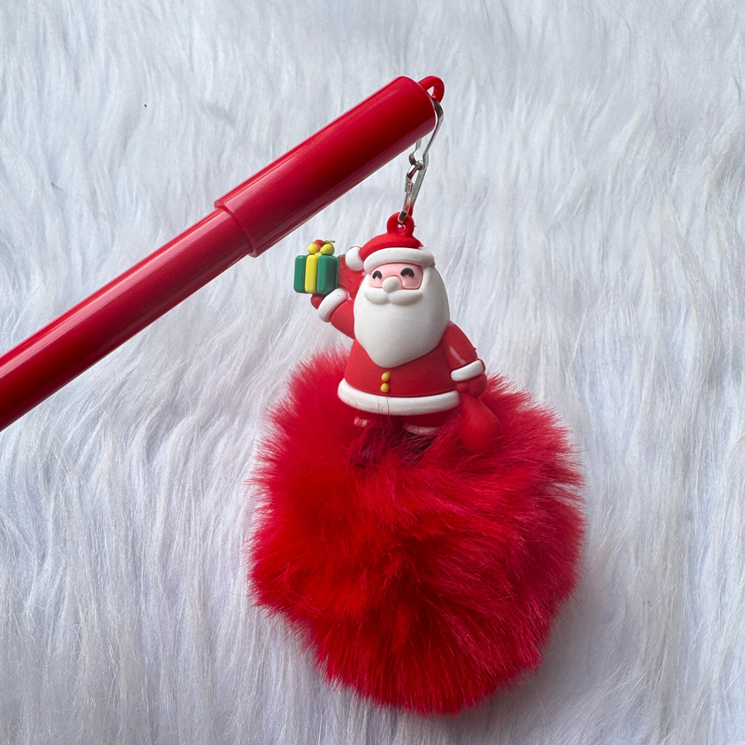 Christmas Fur Pom Pom pens random