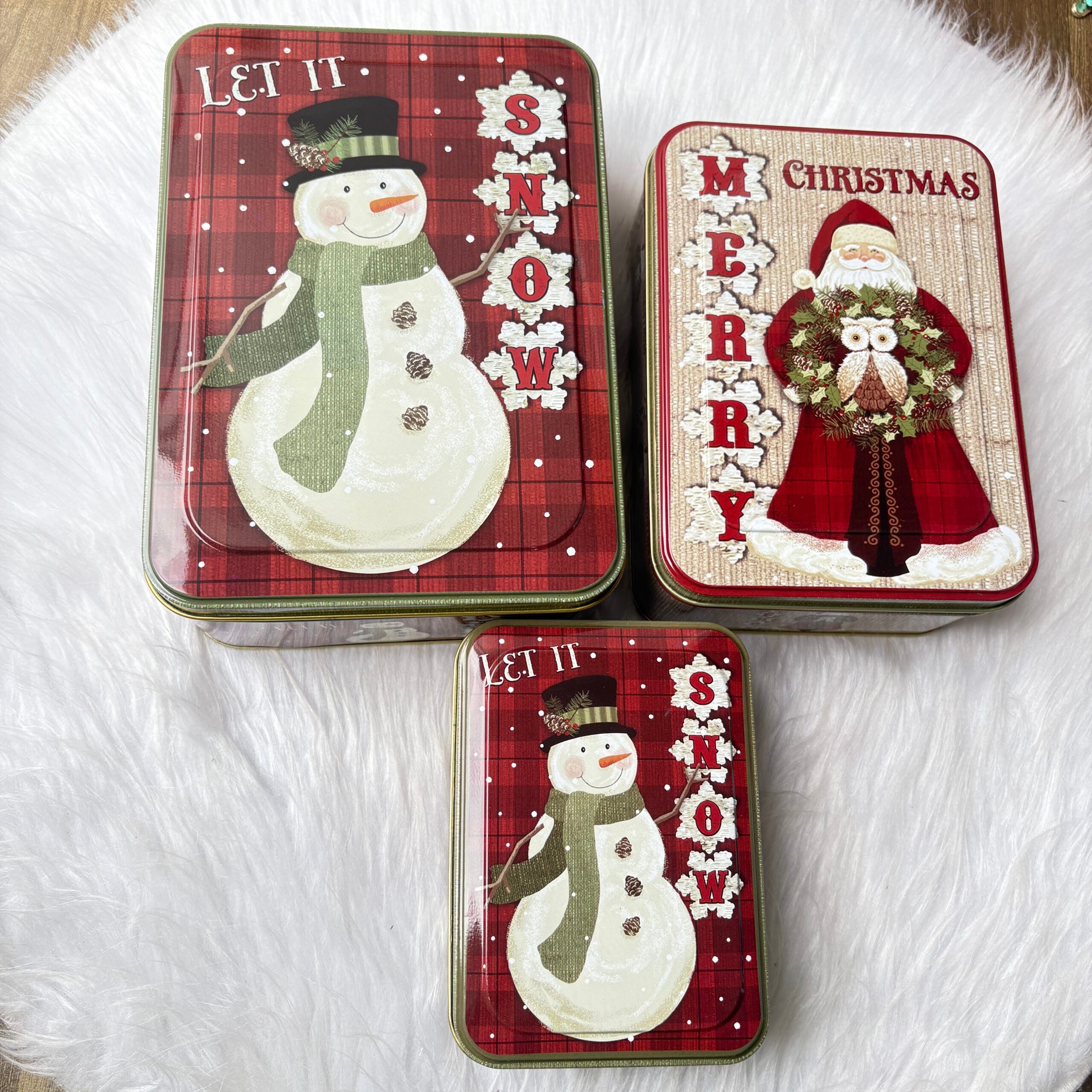 3 in 1 Christmas tins