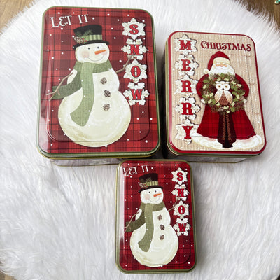 3 in 1 Christmas tins