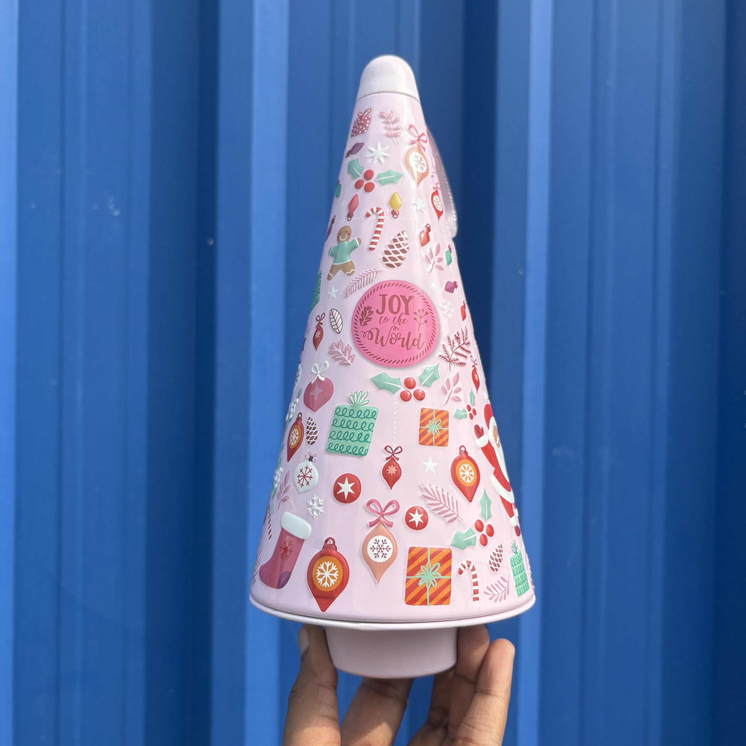 Cute cone shape Christmas tins