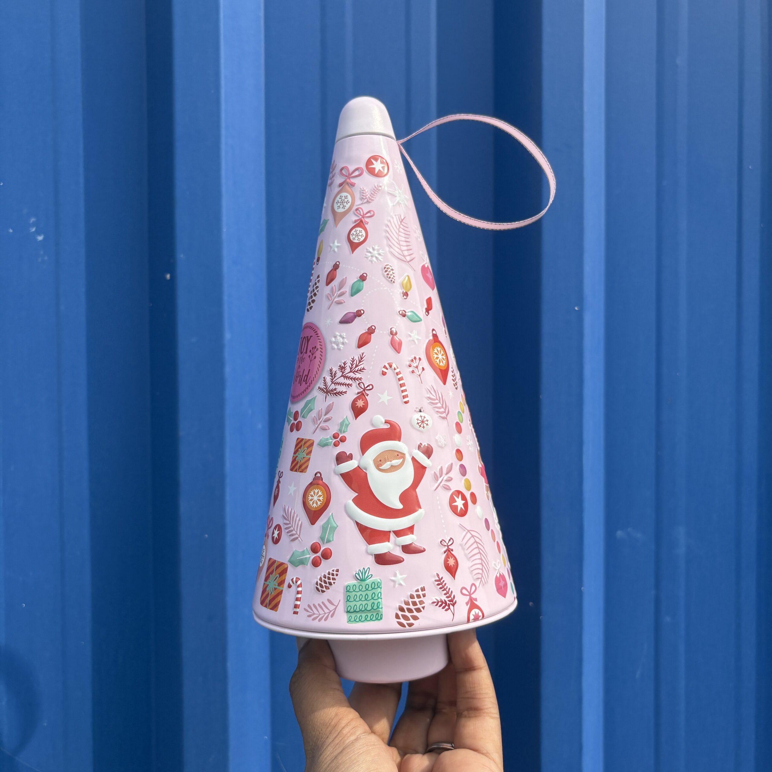 Cute cone shape Christmas tins