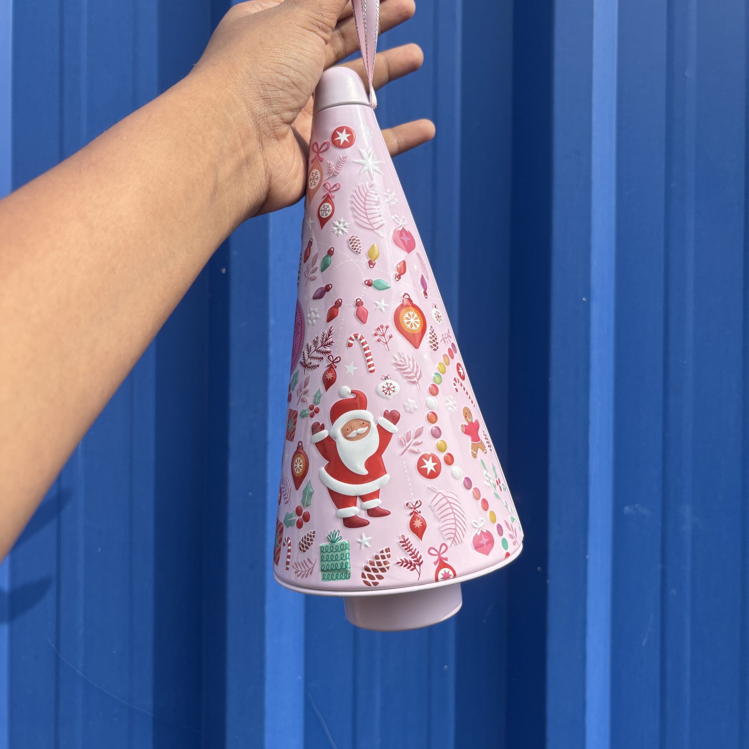 Cute cone shape Christmas tins