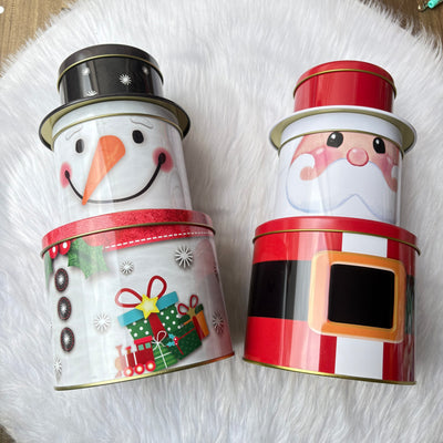 Cute Christmas 3 in 1 Tins