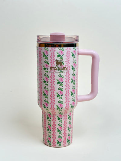 Floral Stanley with bow topper