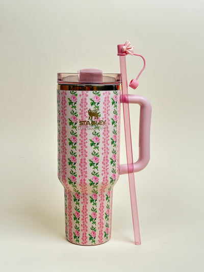 Floral Stanley with bow topper