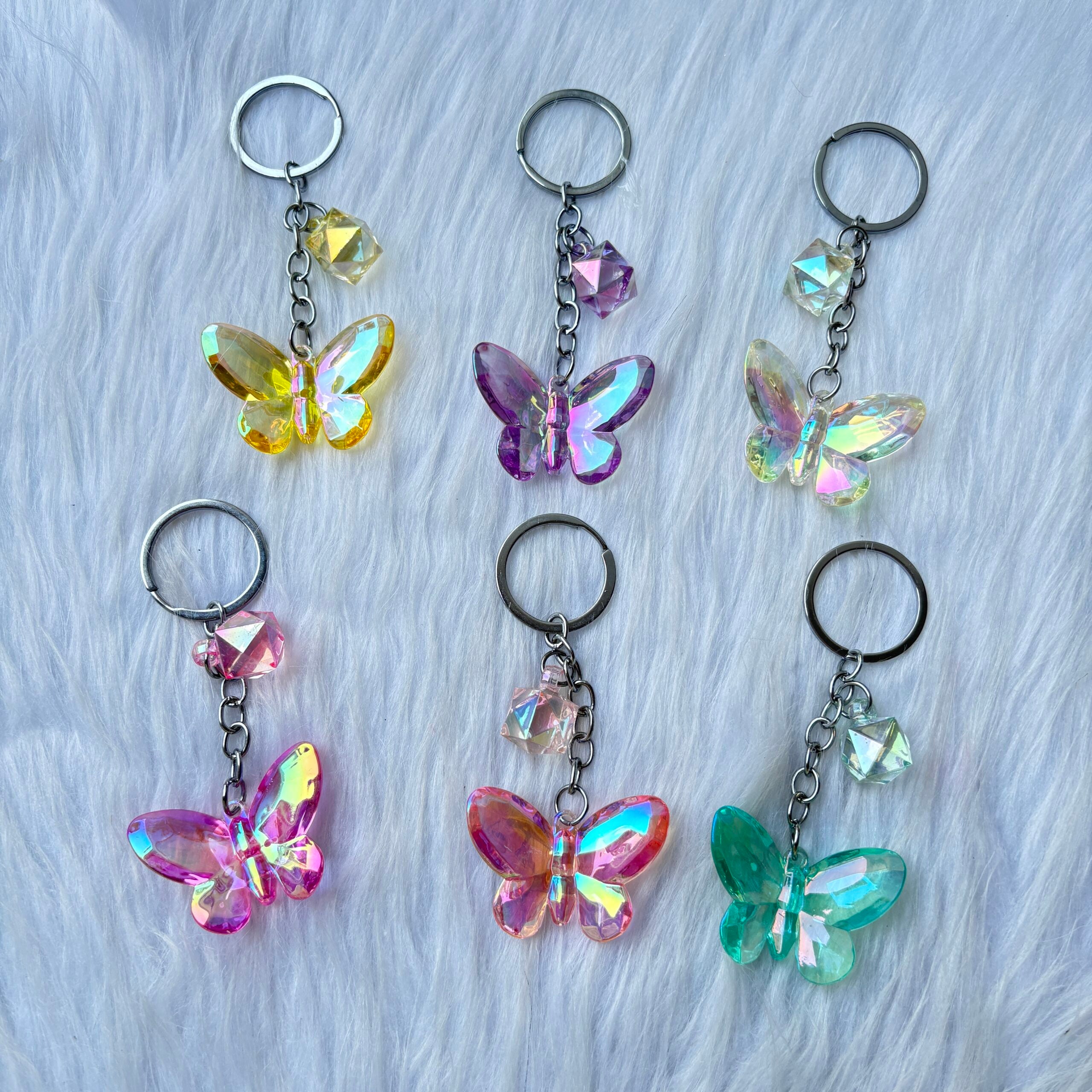 Crystal Butterfly keychain random