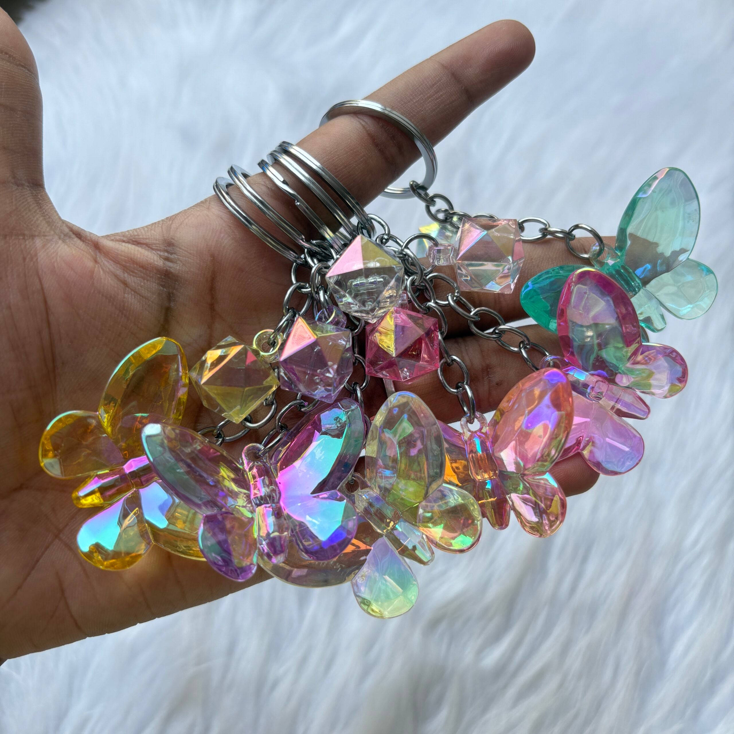Crystal Butterfly keychain random
