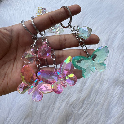 Crystal Butterfly keychain random