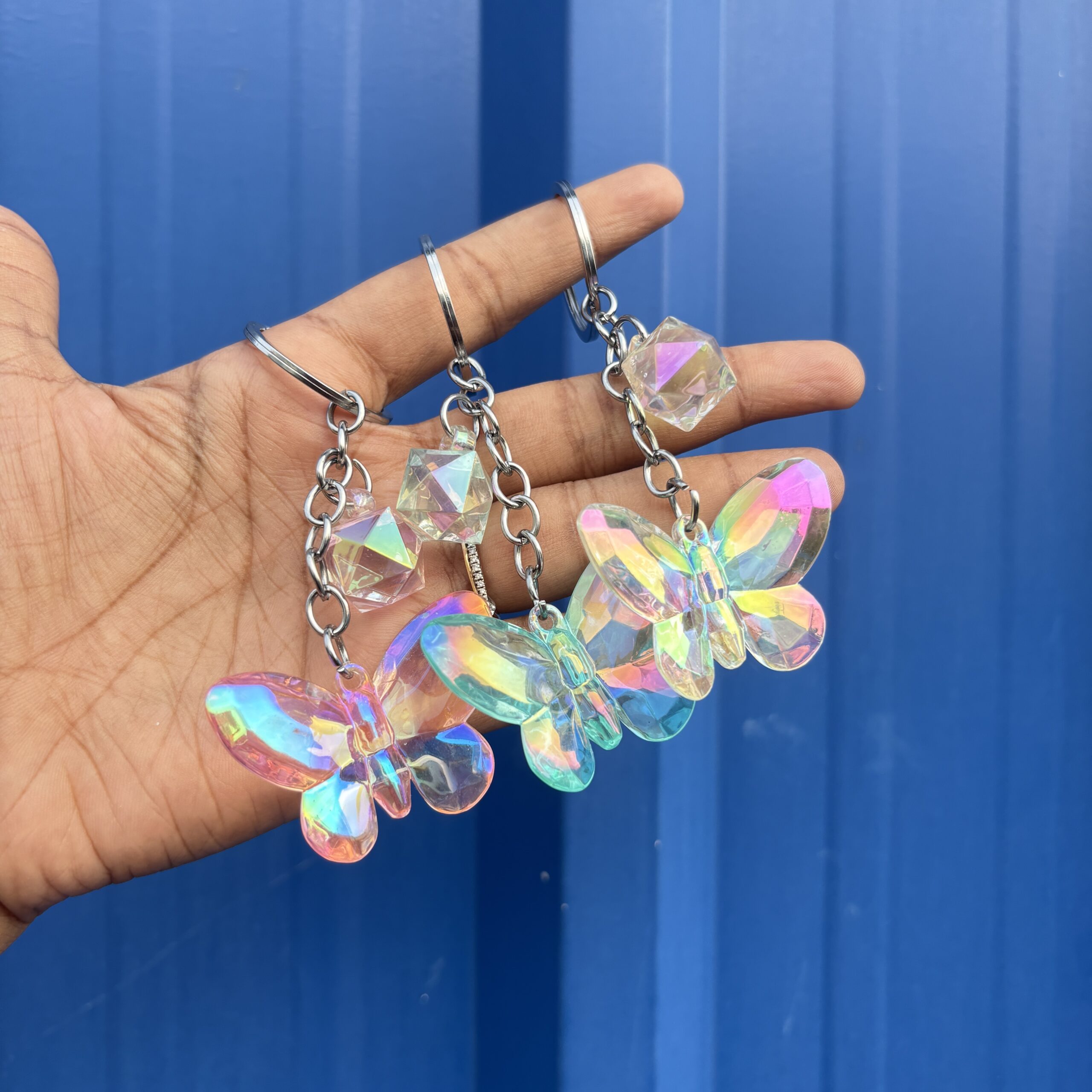 Crystal Butterfly keychain random