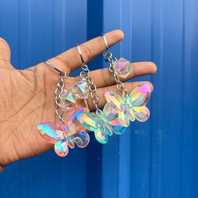 Crystal Butterfly keychain random