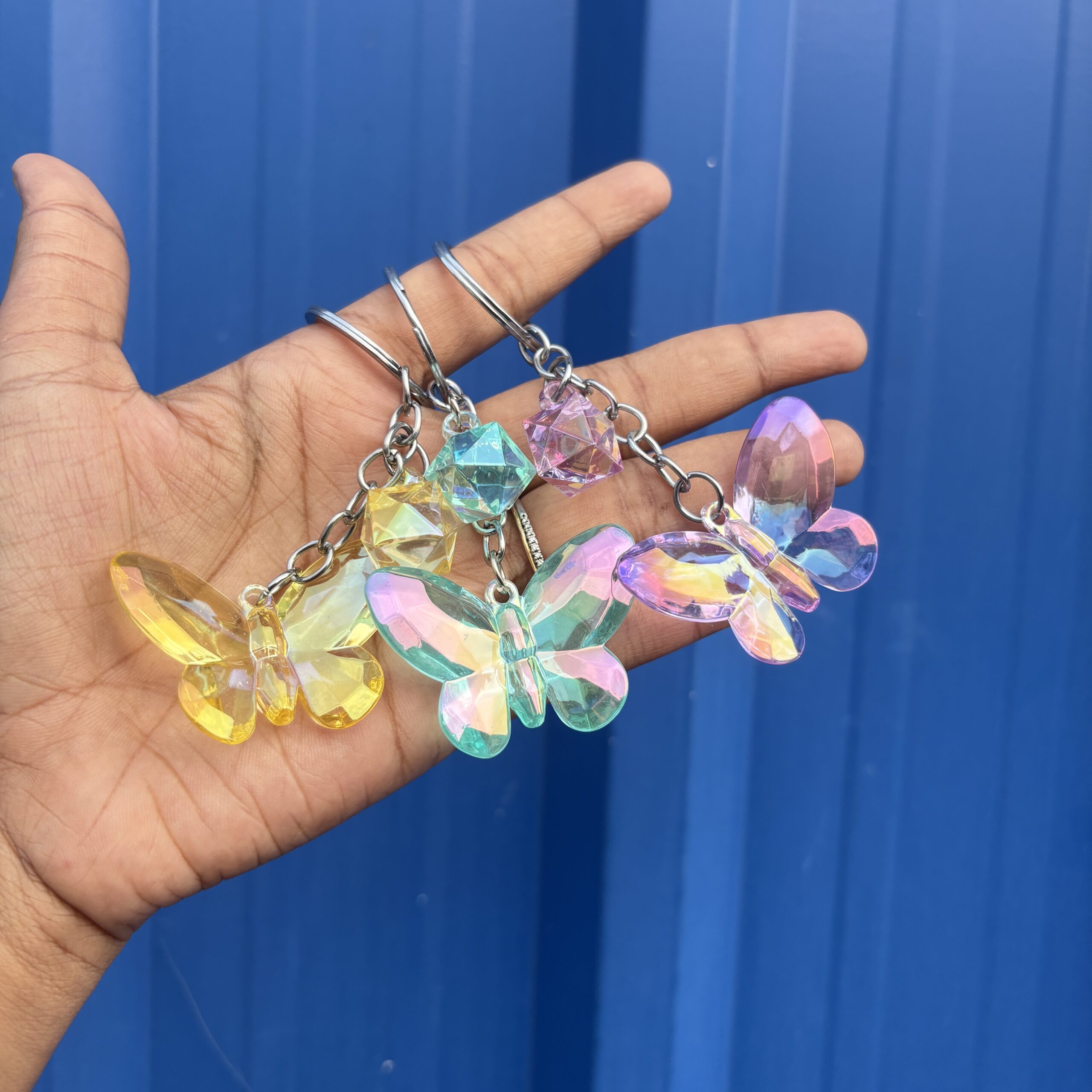 Crystal Butterfly keychain random