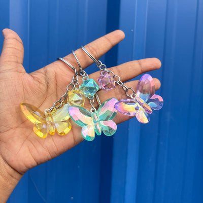Crystal Butterfly keychain random