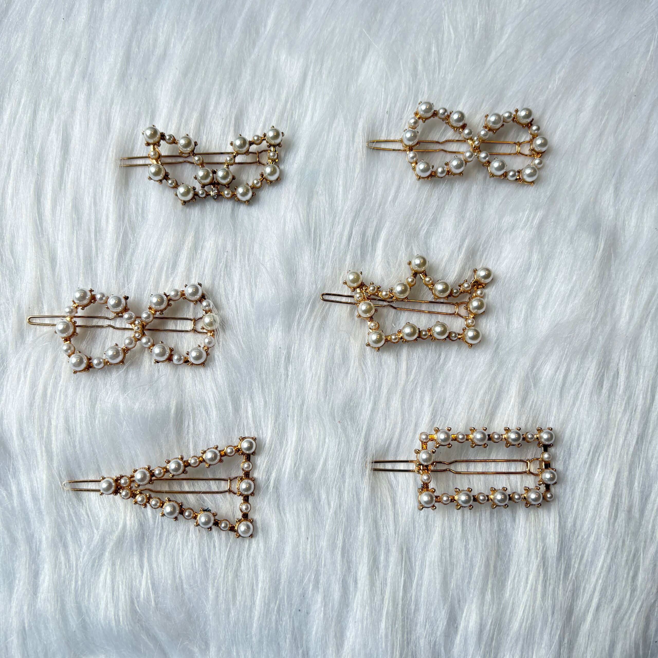 Cute pearl Korean pins on sale random
