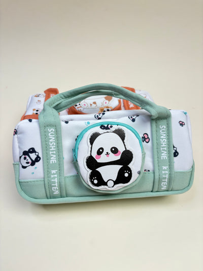 Cat and panda pouch
