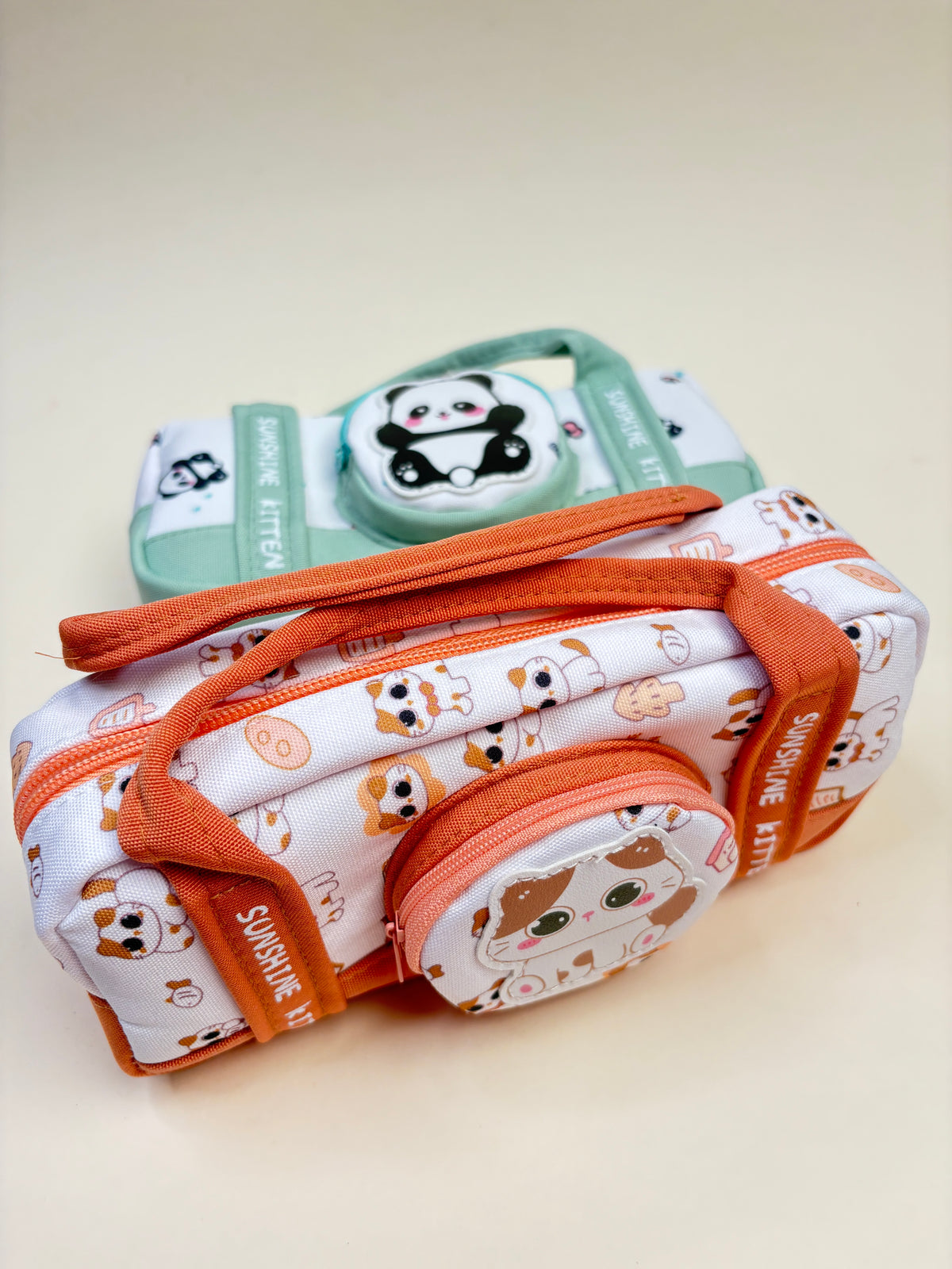 Cat and panda pouch