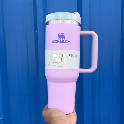 Purple Stanley with straw