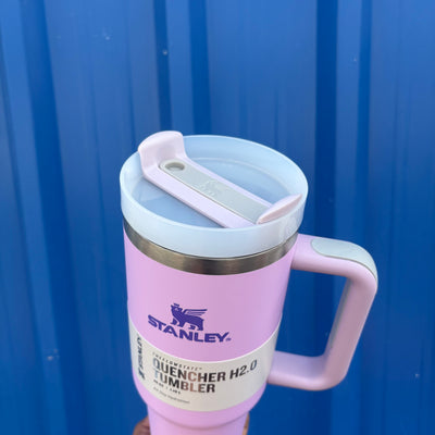 Purple Stanley with straw