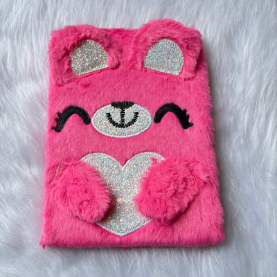 Cute bear fur diary A5 size